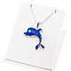 Pendant Dolphin. Pendant with natural lapis lazuli and turquoise, Pendant, Moscow,  Фото №1