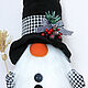 Новогодний Гном Снеговик с ножками. Снеговики. Cute Gnome. Интернет-магазин Ярмарка Мастеров.  Фото №2