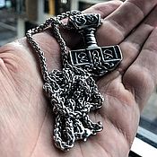 Украшения handmade. Livemaster - original item Pendant Thor`s Hammer / Mjolner of Jewelry Steel. Handmade.