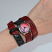 Украшения handmade. Livemaster - original item Wristwatch - Red Watch. Handmade.