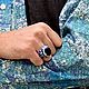 Серебряное кольцо 925 особого дизайна с камнем Авантюрин. Перстень. Ювелирная студия Silver Monarh. Ярмарка Мастеров.  Фото №6