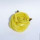 «Жёлтая роза Удачи» («Yellow Fortune Rose»). Брошь-булавка. La Fleur De Gale. Интернет-магазин Ярмарка Мастеров.  Фото №2