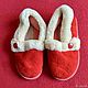 Granny slippers made of mouton, soft sole red. Slippers. Warm gift. Online shopping on My Livemaster.  Фото №2