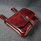Bag waist leather mod B-52 Bordeaux, Waist Bag, Sevsk,  Фото №1