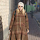 Пальто бохо из верблюжей шерсти в крупную клетку MUHA-326b. Пальто. MUHA (vintagechic). Ярмарка Мастеров.  Фото №5