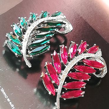 Винтаж ручной работы. Ярмарка Мастеров - ручная работа Juliana? Броши парные. AKMayC. Handmade.