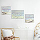 Seascape in three parts. Marine triptych with oil boats, Pictures, Moscow,  Фото №1