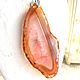 Large cut of bright red wavy agate with druze and geode, Pendant, Moscow,  Фото №1