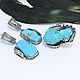 Jewelry Set Ring Earrings Turquoise Silver 925 ALS0032. Jewelry Sets. Sunny Silver. My Livemaster. Фото №5