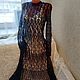 Order Elegant mohair dress ' Black Swan'. hand knitting from Galina Akhmedova. Livemaster. . Dresses Фото №3