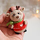  Deer knitted toy, moose interior toy, Christmas gifts, Moscow,  Фото №1