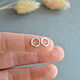 Tiny ring earrings: Jump rings 8mm.Silver Hoop earrings