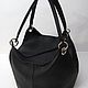 The bag is soft, airy. Genuine leather.Black floter. Sacks. Bags and accessories. Alexandra (SSbagS). My Livemaster. Фото №5