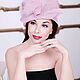 Шляпа фетровая с мехом песца. Шляпы. ALINA IV MILLINERY. Ярмарка Мастеров.  Фото №4