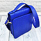 Men's bag made of genuine ostrich leather, blue color!. Men\'s bag. SHOES&BAGS. Online shopping on My Livemaster.  Фото №2