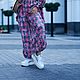 Костюм с кимоно в клетку из натурального фуле Pink( двойка). Костюмы. Александра Майская. Ярмарка Мастеров.  Фото №5