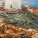 Старый маяк на берегу 30 на 40см Картина белый маяк в море масло холст. Картины. Картины от  Ирины. Ярмарка Мастеров.  Фото №4