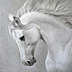 Картина лошадь маслом на холсте. Белая серая, Картины, Новосибирск,  Фото №1