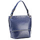 Women's leather bag 'Bella' (blue), Shopper, St. Petersburg,  Фото №1