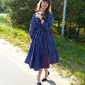 Платье "Анютки" с вышивкой и кружевом