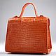 Сумка из кожи крокодила, mini IMA0820O4. Сумка через плечо. CrocShop товары из экзотической кожи. Интернет-магазин Ярмарка Мастеров.  Фото №2
