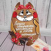 Большая кофейная котя СТОМАТОЛОГ