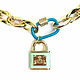 Колье-цепь PADLOCK mint бирюзовое мятное, Колье, Челябинск,  Фото №1
