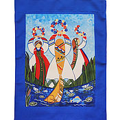 Русский стиль handmade. Livemaster - original item Folk Souvenirs: Shopper Ivan Kupala bag made of Artificial Suede. Handmade.