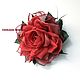 Order FABRIC FLOWERS. Chiffon rose. ' Lancôme'. fioridellavita. Livemaster. . Brooches Фото №3