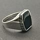 Черный Оникс Перстень из серебра 925 пробы печатка кольцо. Перстень. Перстень. Ярмарка Мастеров.  Фото №5