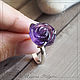 Silver ring 'rose Violet' NAT. amethyst. Rings. Firuza. My Livemaster. Фото №4