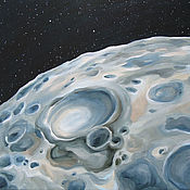 Картины и панно handmade. Livemaster - original item Planet Moon oil painting 50h60 cm. Handmade.