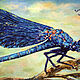 Interior painting with dragonfly oil with potala EMERALD DRAGONFLY, Pictures, Moscow,  Фото №1
