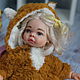 Авторская шарнирная кукла: Малышка- лисичка. Шарнирная кукла. nadezhdaclaydecor. Интернет-магазин Ярмарка Мастеров.  Фото №2