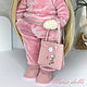 Заказать Кукла 30 см в розовом костюме с сумкой, текстильная кукла. Куклы Мари (mariedolls). Ярмарка Мастеров. . Интерьерная кукла Фото №3