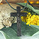 Крест нательный из дуба (мужской), Крестик, Раменское,  Фото №1