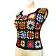 Order vests: Knitted Squares Vest. Catwalk fashion. Crochet clothing. Olesya Petrova. Livemaster. . Vests Фото №3