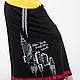 Black skirt with new York print / Cotton skirt SK0534TR, Skirts, Sofia,  Фото №1