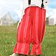 Pants red striped women's linen. Pants. Buykud. Online shopping on My Livemaster.  Фото №2