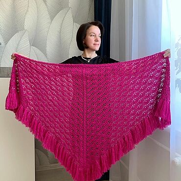 Аксессуары ручной работы. Ярмарка Мастеров - ручная работа Шаль «Веера». Handmade.