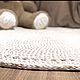 Вязанный круглый белый ковёр. Ковры для дома. Astakhova_Home. Ярмарка Мастеров.  Фото №4