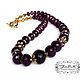 Necklace 'Burgundy' garnet, Necklace, Moscow,  Фото №1