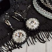 Украшения handmade. Livemaster - original item Earrings with Swarovski crystals 