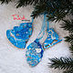 Set of 3 Christmas ornaments 'snow patterns' tree, Christmas decorations, Moscow,  Фото №1