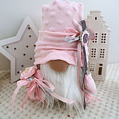 Куклы и игрушки handmade. Livemaster - original item Pink plush Gnome interior toy, as a housewarming gift. Handmade.