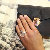 Кулон и кольцо серебряное с натуральным опалом