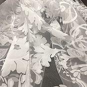Sale Tulle organza etching with flowers