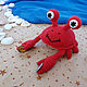 Mr. Crab Toy Crab Red Crab Sylvester. Stuffed Toys. Вязаные игрушки - Ольга (knitlandiya). My Livemaster. Фото №6
