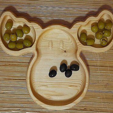Посуда ручной работы. Ярмарка Мастеров - ручная работа Менажница "Лось". Handmade.