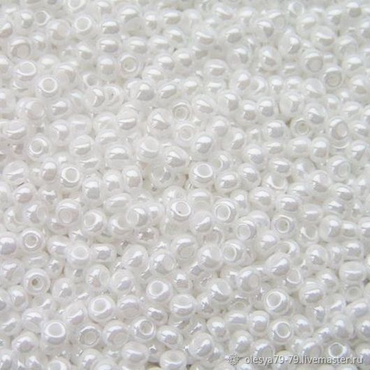 10 gr 10/0 Czech beads Preciosa 46102 glossy white, Beads, Chelyabinsk,  Фото №1